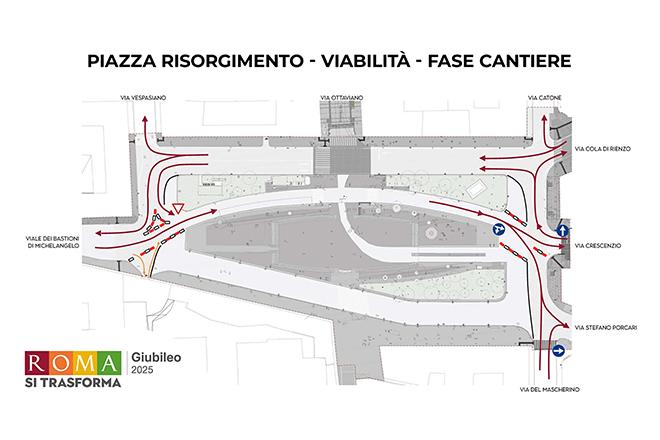 ROMA: GIUBILEO, AL VIA I LAVORI IN PIAZZA RISORGIMENTO