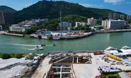 Cina: cantiere del tunnel subacqueo dell’estuario del fiume Sanya