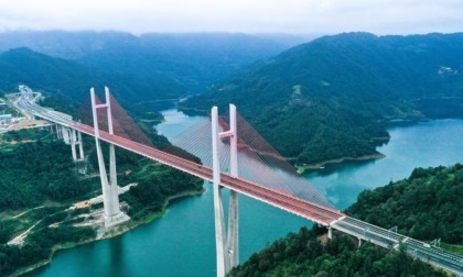 Cina: Guizhou, costruzione di superstrada tra contee Jianhe, Liping (1)