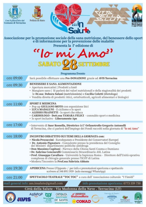 TERRACINA: “IN SALUTE”,LA GIORNATA DELLA PREVENZIONE