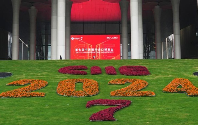 Cina: preparativi presso il sito principale della settima CIIE a Shanghai