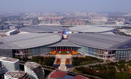 Cina: Shanghai, veduta aerea della principale sede di 7ma CIIE