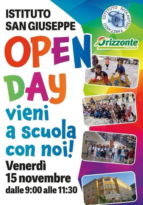 TERRACINA: DOMANI L’OPEN DAY ALL’ISTITUTO SAN GIUSEPPE. SABATO LA “FESTA DEL LIBRO”