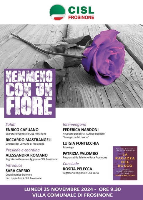 FROSINONE: “NEMMENO CON UN FIORE”, L’INIZIATIVA