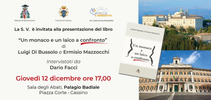 CASSINO: “UN MONACO E UN LAICO A CONFRONTO”, IL LIBRO