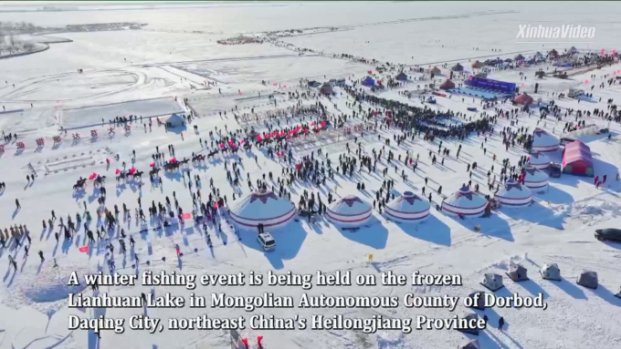 Cina: Heilongjiang, evento di pesca invernale attira turisti