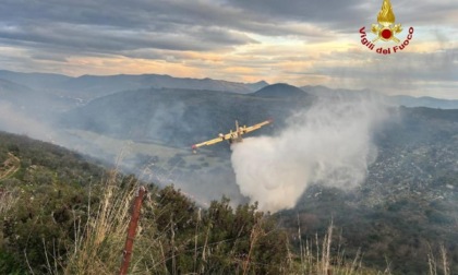 Incendio sui Monti Aurunci