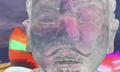 Cina: "Guerrieri di terracotta" di ghiaccio all'Harbin Ice-Snow World
