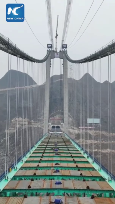 Cina: completata struttura principale del ponte più alto del mondo