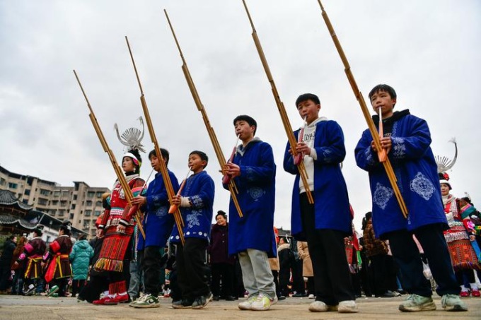 Cina: Guizhou, popolo Miao celebra festa di Gannangxiang (1)
