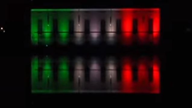 Consorzio di Bonifica, l’impianto di Mazzocchio illuminato con il Tricolore