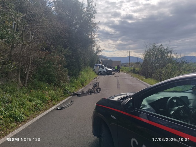 Priverno, incidente stradale in Via Forestola. Grave una persona elitrasportata al S.Camillo