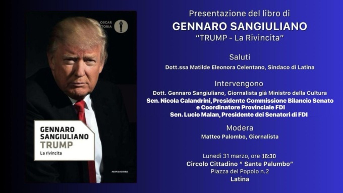 “Trump, la rivincita”, la presentazione del libro di Gennaro Sangiuliano