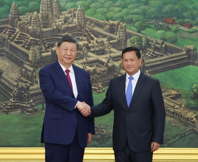 Cambogia: Xi Jinping tiene colloqui con premier Hun Manet (1)