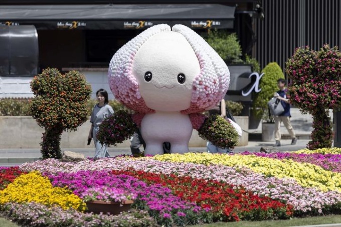 Cina: show internazionale dei fiori a Shanghai (1)