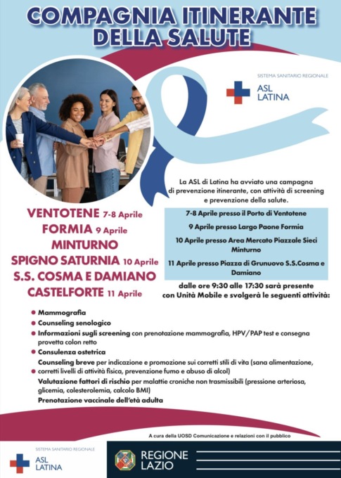 La campagna itinerante della prevenzione sull’isola