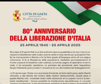 La città celebra l’80° Anniversario della Liberazione d’Italia