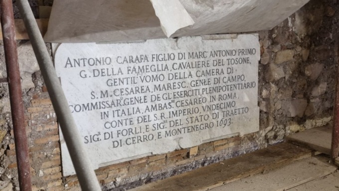 Castello Baronale, sopralluogo durante i lavori di restauro