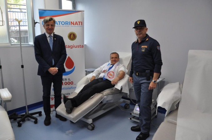 DonatoriNati, raccolta straordinaria di sangue con la Polizia di Stato