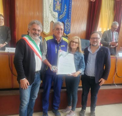 Il riconoscimento per Orlando Scaccia, Stella al Merito del Lavoro