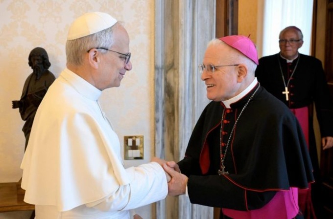 Il Vescovo Mariano Crociata ricevuto dal Papa