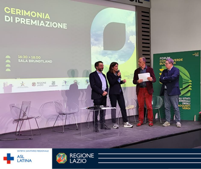 La ASL di Latina premiata al Forum Compraverde Buygreen