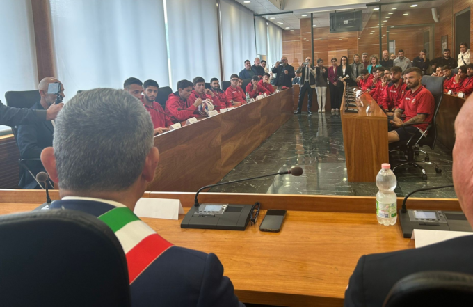 Il Guidonia ricevuta dal sindaco per la promozione in Serie C