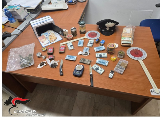 Droga dalla Ciociaria alla Sardegna, arrestato con 18.000 euro in contanti