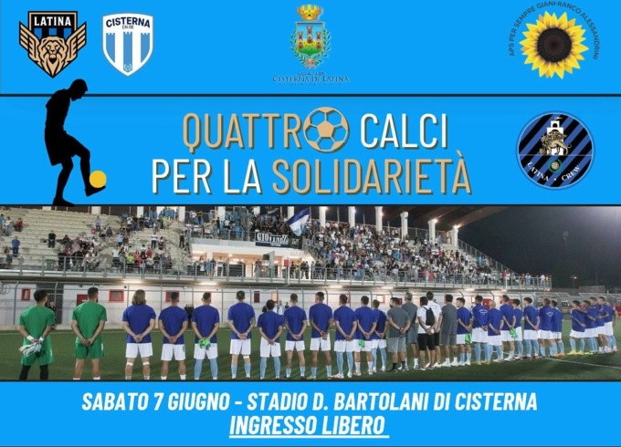“Quattro calci per la solidarietà” sabato allo Stadio Bartolani