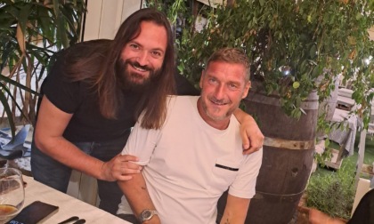 Francesco Totti al ristorante "Il Vicoletto"