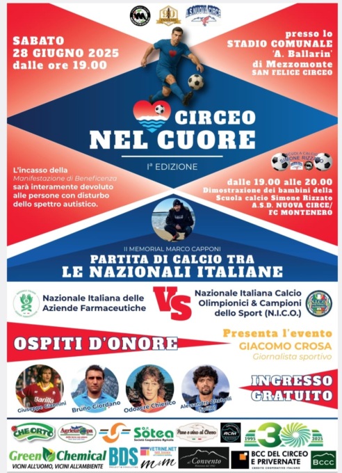 Circeo nel Cuore, una partita per aiutare persone con disturbo dello spettro autistico