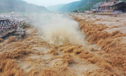 Cina: Shanxi, cascata di Hukou sul fiume Giallo (1)