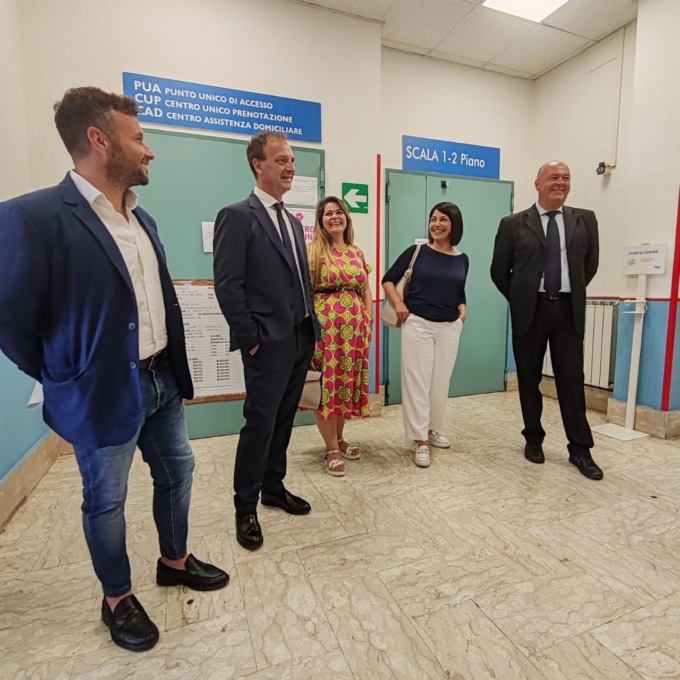 Il direttore generale Cavaliere verifica i lavori e incontra il personale sanitario