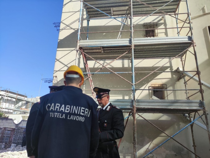 Sicurezza sul lavoro, i controlli dei Carabinieri