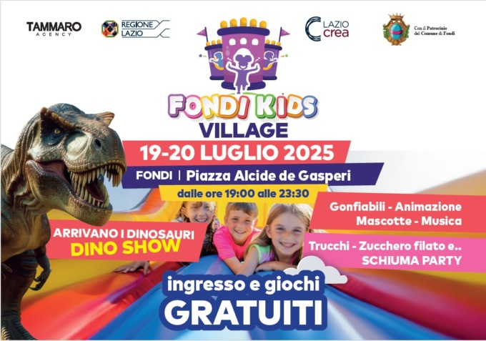 Fondi Kids Village in piazza De Gasperi
