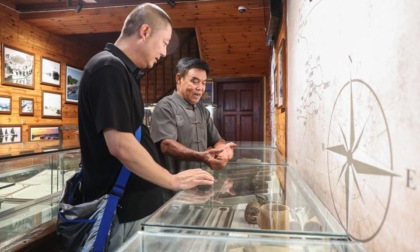 Cina: museo del manuale delle rotte marittime Geng Lu Bu a Hainan