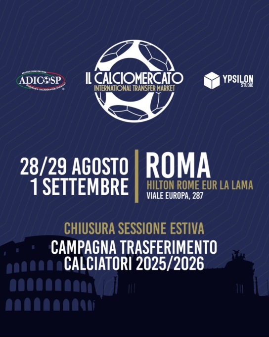 Calciomercato con l’Adicosp, da domani a lunedì 1° settembre