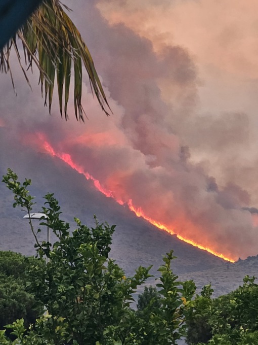 Grosso incendio in zona Casaletti, Monte Pannozzo. Video