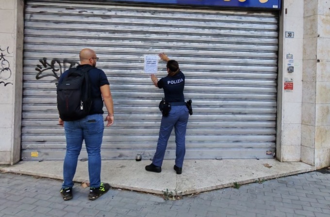 Sequestrata un’officina in centro