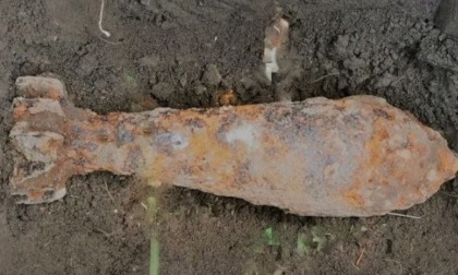 Proiettile di mortaio rinvenuto in un cantiere