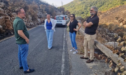 Strada Provinciale Campo Soriano, il sopralluogo dopo l’incendio della vigilia di Ferragosto