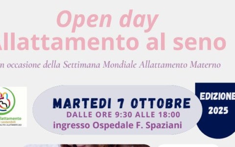 Allattamento al seno, open day all’ospedale “Spaziani”
