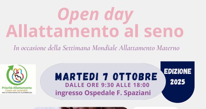 Allattamento al seno, open day all’ospedale “Spaziani”