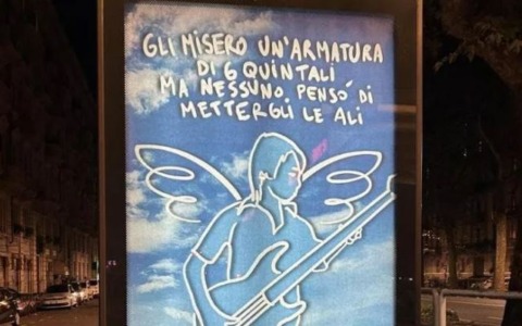 Omaggio a Paolo Mendico dello streetartist Andrea Villa