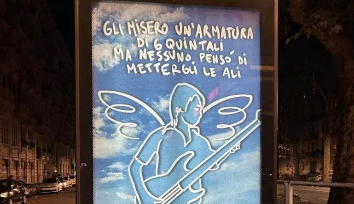 Omaggio a Paolo Mendico dello streetartist Andrea Villa