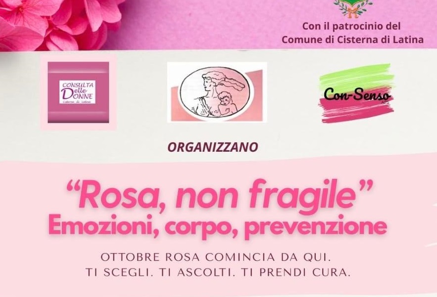 Tumore al seno, “Rosa, non fragile: emozioni, corpo, prevenzione”