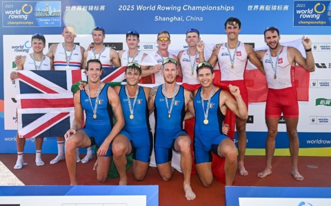 Oro al quattro di coppia. In finale Matteo Sartori. Out il timoniere Emanuele Capponi