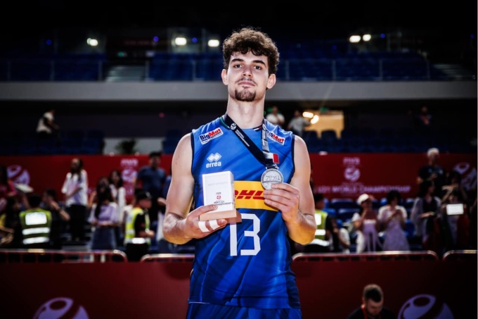 Tommaso Barotto, argento mondiale. Premio come miglior opposto per il giocatore del Cisterna