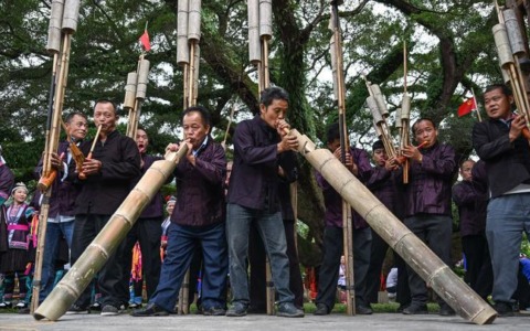 Cina: celebrazione del raccolto nel villaggio di Chankou nel Guangxi Zhuang