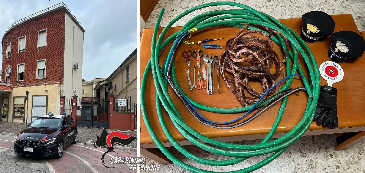Sorpreso con 40 chili di cavi in rame, denunciato